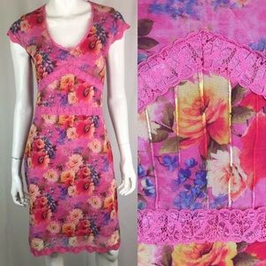 Damzels In This Dress Floral Mesh Lace Sheath